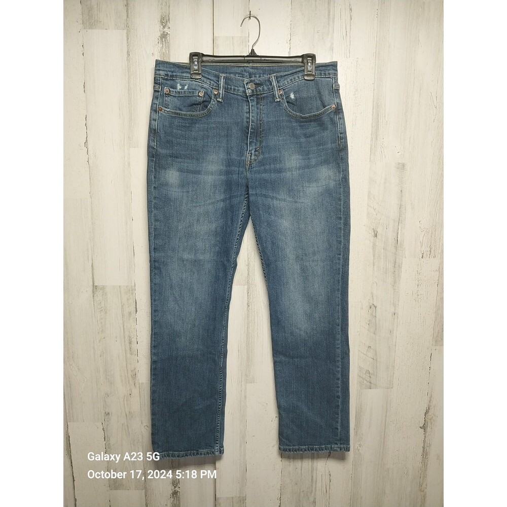 Vintage Levis 514 Jeans 34 x 30 Medium Wash Straight Blue Red Tab Denim